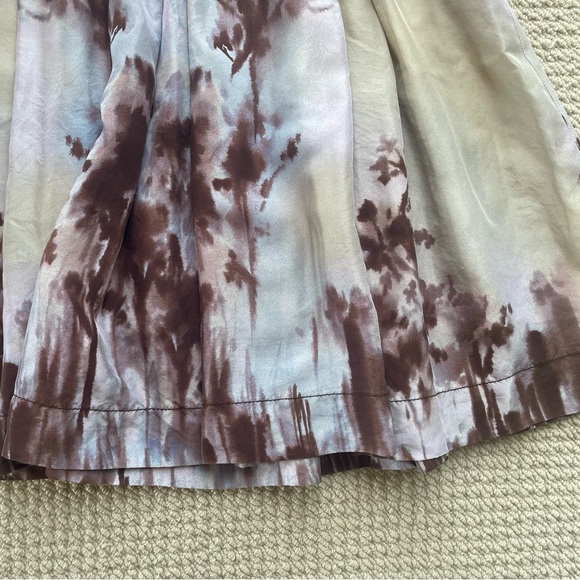 Zara Multi Colour Silk Skirt Size 4 - Picture 6 of 13